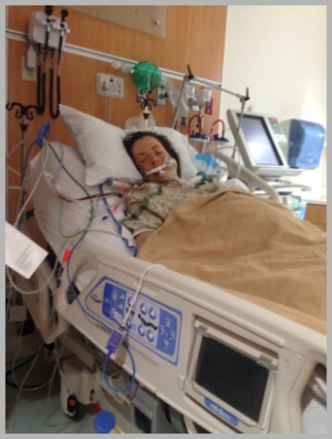 Andrea: After she slipped into a coma. photo