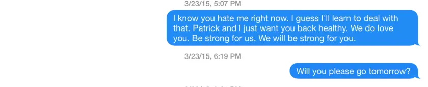 Message to Andrea: Full transcript below. sms
