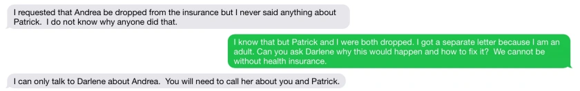 Message from Patrice Hayes: Full transcript below. sms